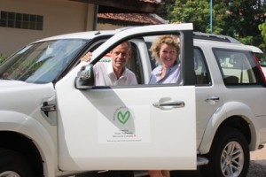 Sarah and David in newly donated vehicle